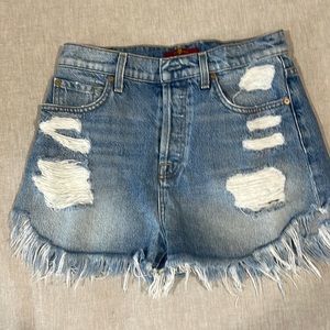 Seven for All Mankind Distressed Jean Shorts